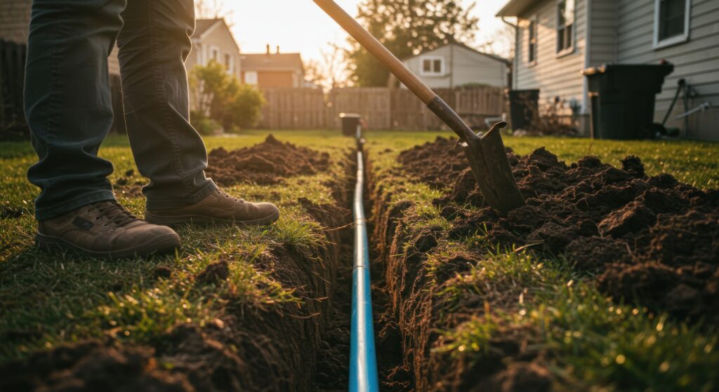 backyard digging