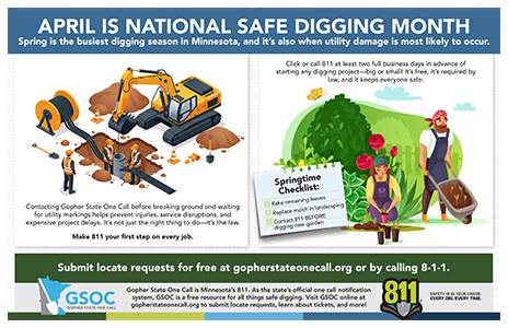 National Safe Digging Month Poster